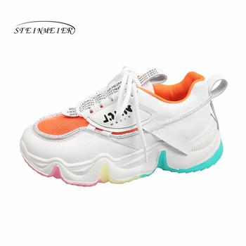 

Steinmeier Platform Sneakers Spring Casual Shoes Vulcanized Sneakers for Women Increased Lace Up Autumn Ladies Shoes 2020