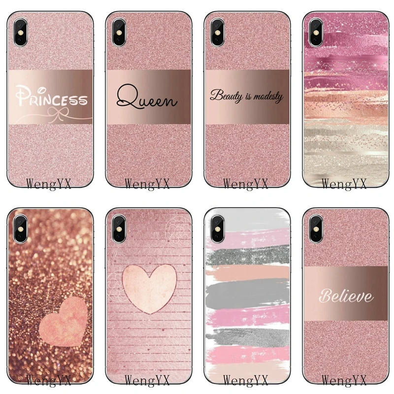Rose Gold Pink Princess Queen For Iphone Xr X Xs Max 8 7 6s 6 Plus Se 5s 5c 5 Ipod Touch Accessories Phone Case Phone Case Covers Aliexpress