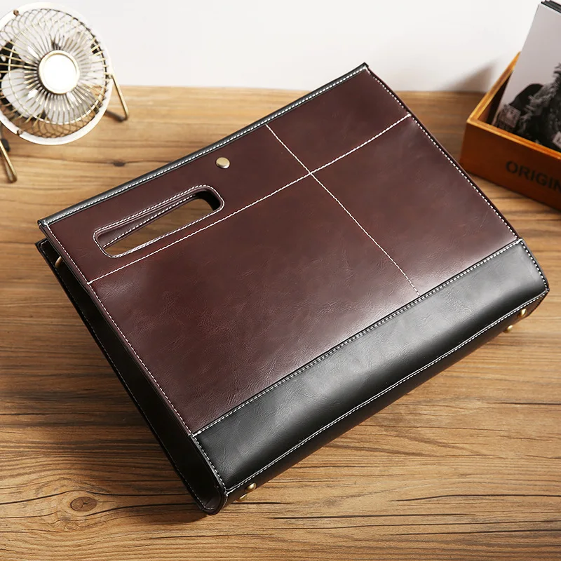 

New Style Trend Retro Korean-style Handbag Briefcase A4 Bag Men Handbag Business Casual