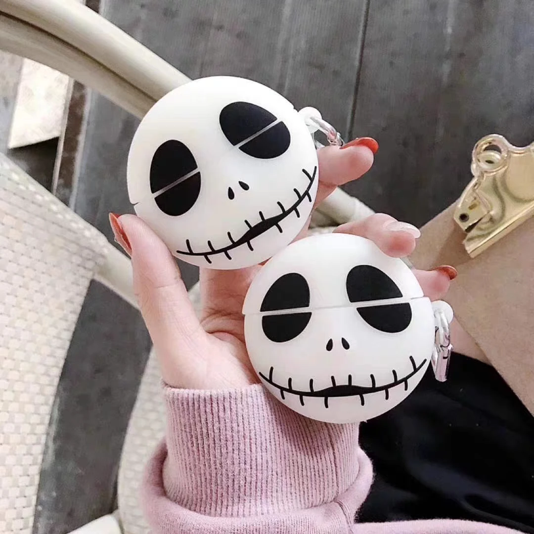 Светящийся силиконовый чехол для наушников для Apple Airpods Pro Conque Хэллоуин Fearsome Ghost с рисунком уникальные Airpods 3 чехол с крючком