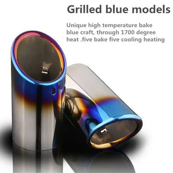 

2 X Roast Blue For 06-10 BMW E90 E92 325 3 Series Muffler Exhaust Tail Pipe Tips