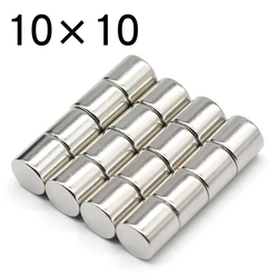 5/10/20/50 Pcs 10x10 Round NdFeB Neodymium Magnet N35 Super Powerful Small imanes Permanent Magnetic Disc
