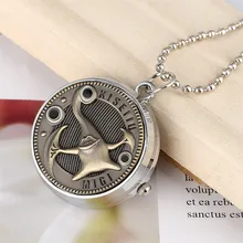 Вращающиеся зонтик тема дизайн крышка кулон ожерелье часы с кварцевым механизмом дети карманные часы с серебряной цепочкой