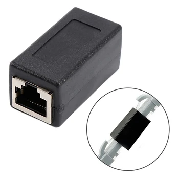 

Network Connector RJ45 Female To Female Network Ethernet LAN Connect Adapter Black Cable Connector Adapter
