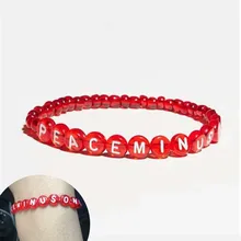 Kpop g-дракон красные браслеты Peaceminusone Lover's Lucky Jewelry Kwon Ji Young бисерные браслеты LJJ768