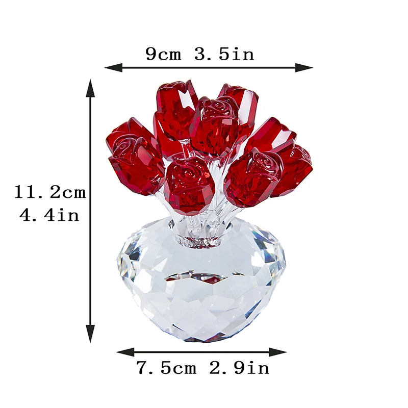 H& D 12 стилей Хрустальный красный цветок розы пресс-папье коллекционные сны орнамент Статуэтка домашний свадебный Декор Рождественский подарок сувенир