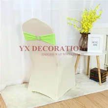 20шт лайкра повязка на стул спандекс лента с завязкой с пряжкой в форме сердца для украшения свадебного стула