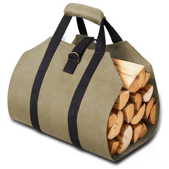 

Firewood Log Carrier Tote Bag Fireplace Wood Holder Big Storage Cover 39X18 Inches Waterproof
