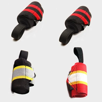 

High Quality 1 Pair Wrist Brace Weightlifting Bracers Breathable Strength Training Support for Sports Fitness MD88