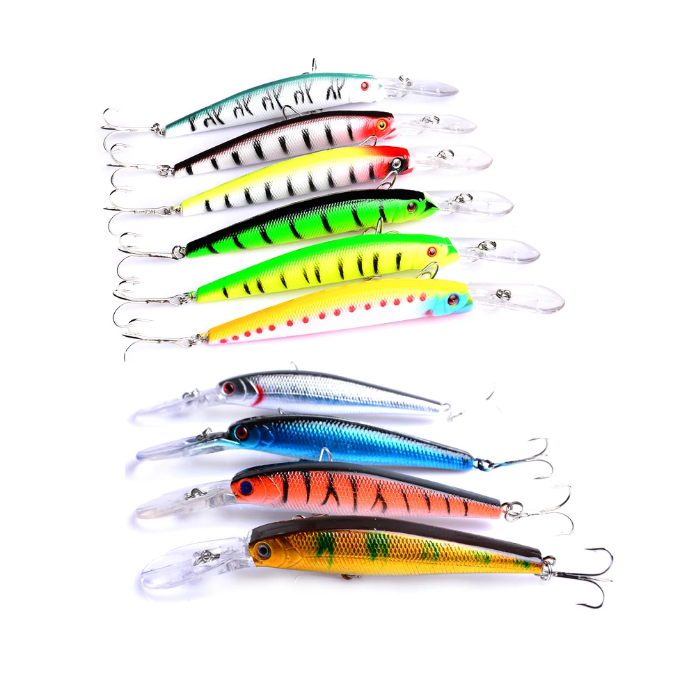 Tabana 10pcs 3d Artificial Minnow Fishing Lures Baits, Hard