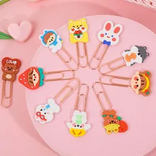 

10Pcs Paperclips Bookmarks Creative Cute Cartoon Animals Metal Decorative For Reading Book Stationery Accessories Office Supply