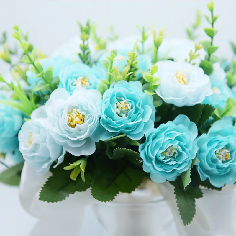 Kyunovia цветы невесты розовый свадебный букет Искусственный цветок buque casamento Свадебный букет для украшения свадьбы FE94