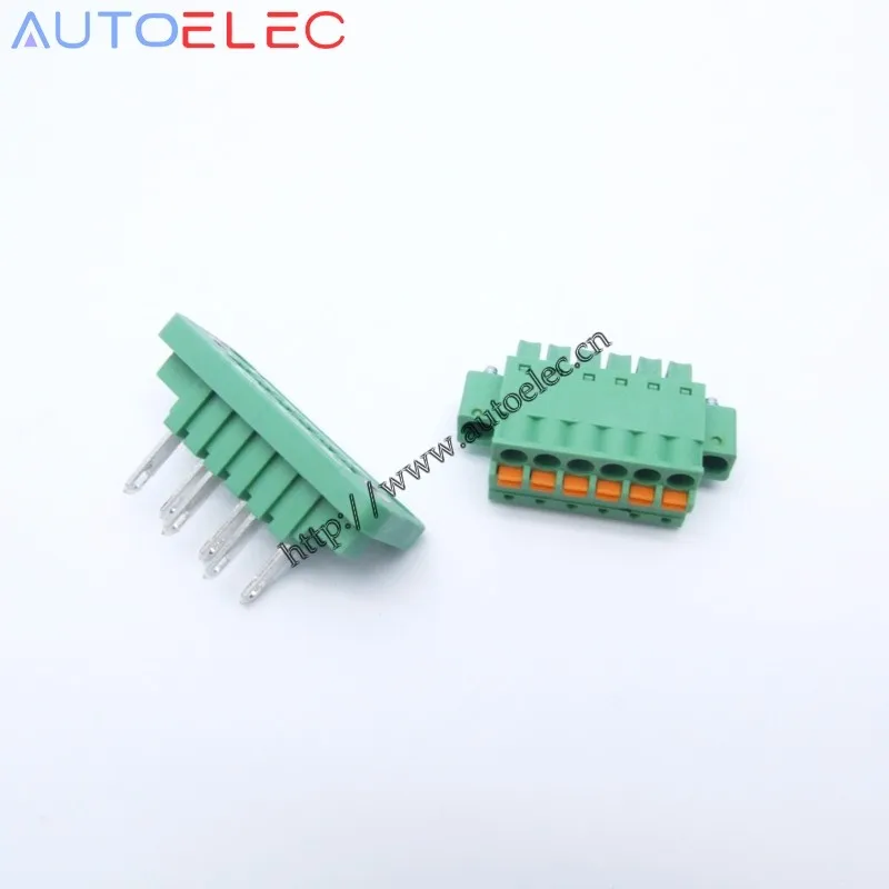6 полюсов Шаг 3,81 мм Мини COMBICON PCB пружинный клеммный блок FK-MCP 1851083+ DFK-MC 1829387