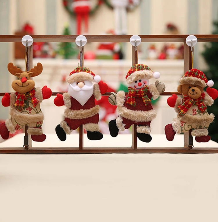 4 шт. милые мини рождественские куклы, Рождественские елочные украшения, рождественские украшения для дома, рождественские новогодние украшения