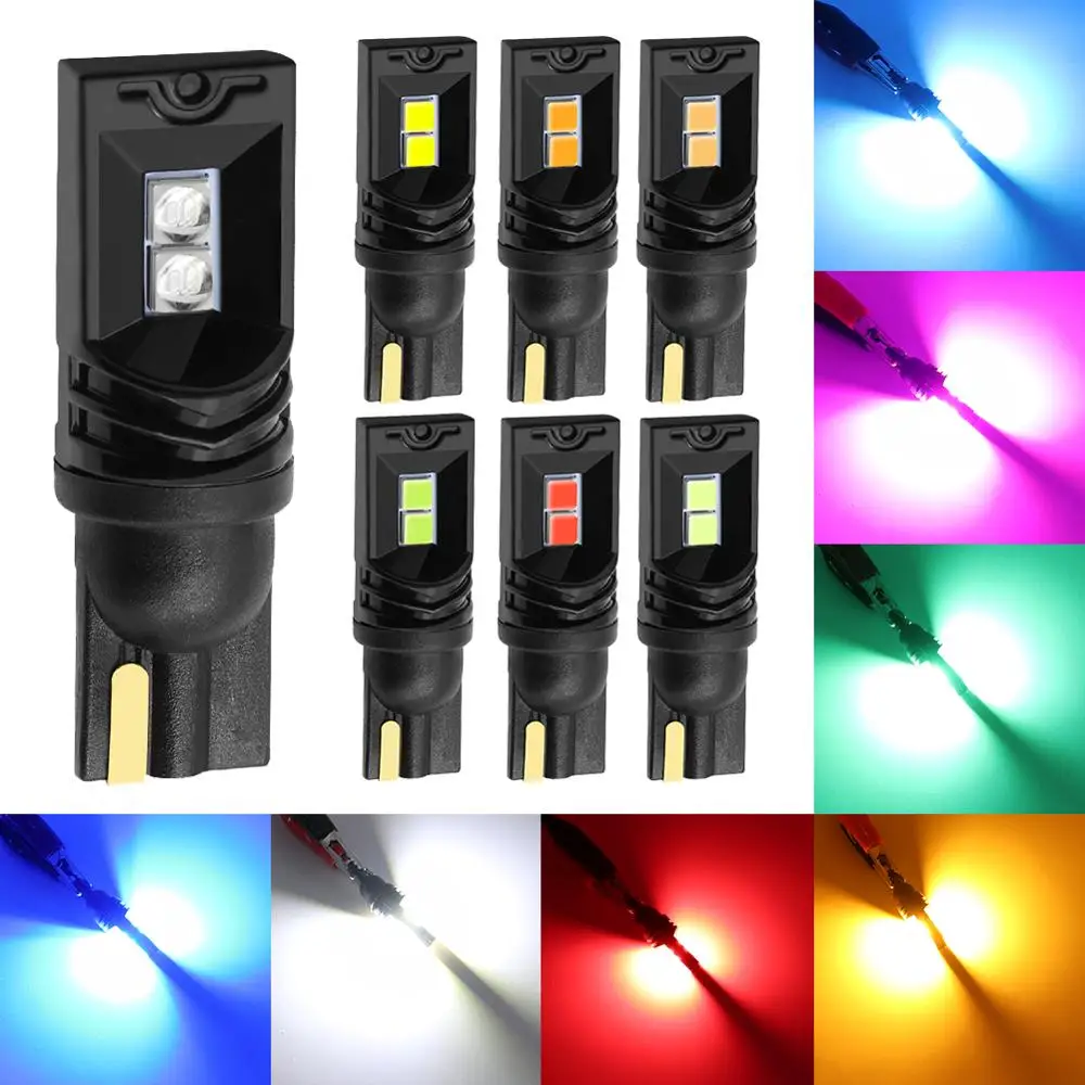 Светодиодный светильник T10 2 шт. 3030 SMD супер яркий W5W 168 194 Автомобильный Клин