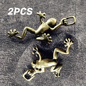1-2PC-Mini-Cute-Brass-Little-lucky-Frog-Pure-Copper-Statue-Pendant-Keychain-Hooks-Pocket-Figurines (5)