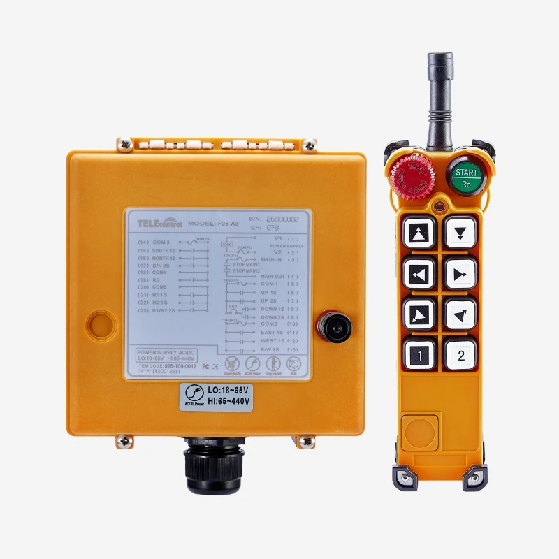 

Ningbo Uting F26-A3 high quality industrial wireless radio remote control for hydraulic and crane