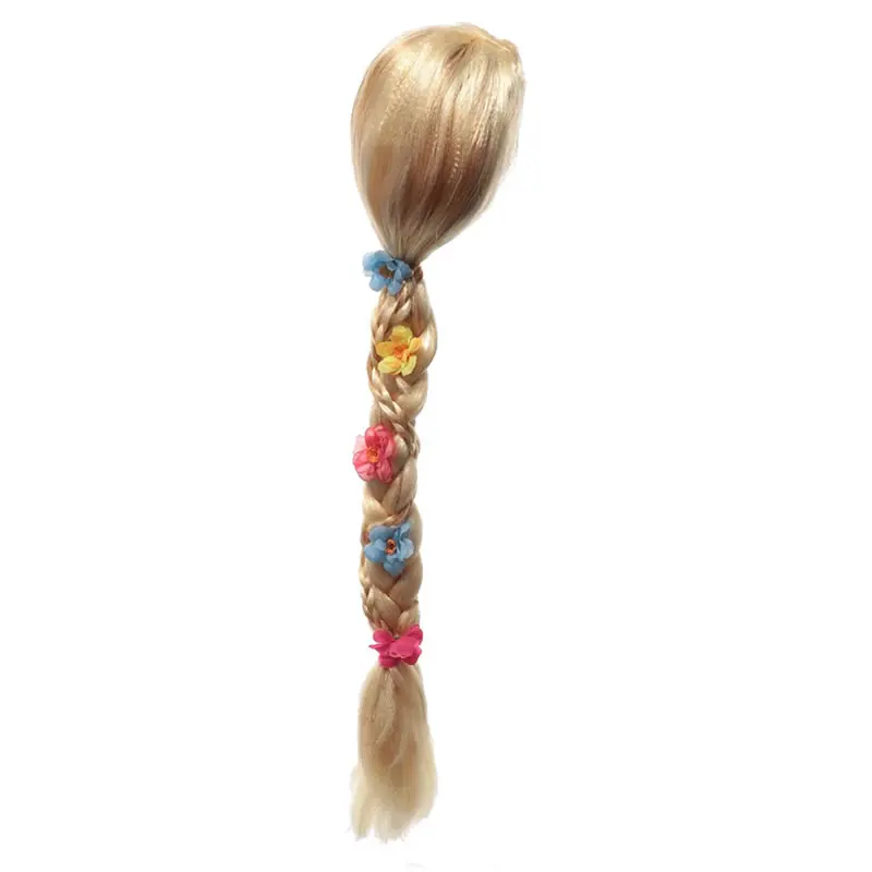 Rapunzel Wig Рождественское платье для девочек; платье Рапунцель; нарядное фиолетовое платье принцессы; карнавальный костюм; фиолетовое бальное платье с героями мультфильмов; подарок - Цвет: Rapunzel Wig