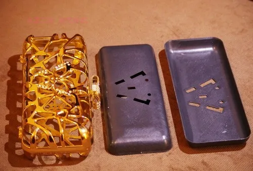 Сплав Выдалбливают чехол экспорт золота рука взять посылка ужин посылка Diy Экспорт золотой чехол 50-63 элемента/индивидуальный