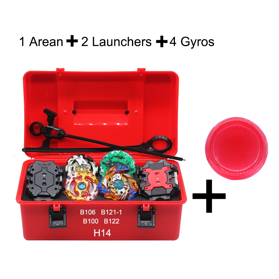 Золотой набор тупи B149 B150 металлический Avec Lanceur Arean Bey Bay Burst Grip Launcher Детские лопасти - Цвет: H14