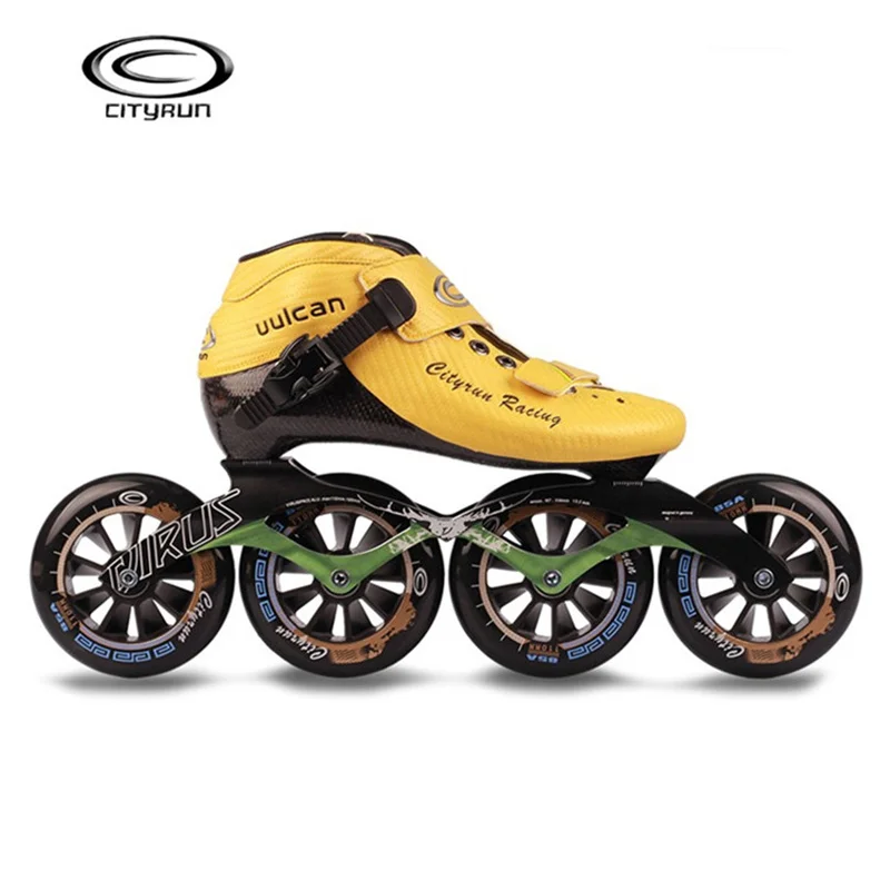 17th CITYRUN vulcan professional speed racing competition inline speed skates race sneaker 6-layers carbon fiber handmade fibre