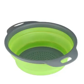 

Multifunction Kitchen Collapsible Silicone Colander Fruit Vegetable Strainer Space Saver DAG-ship
