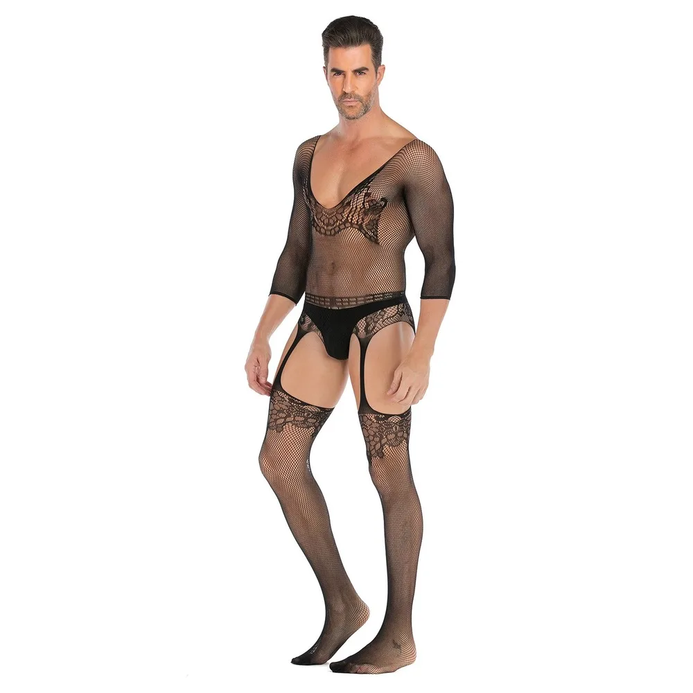 

Men's Oversized Sexy Lingerie, Open-end Sexy Net Clothes, Uniform Temptation Clothing Sexy Suit,Plus Size Costumes,Mens Bodysuit