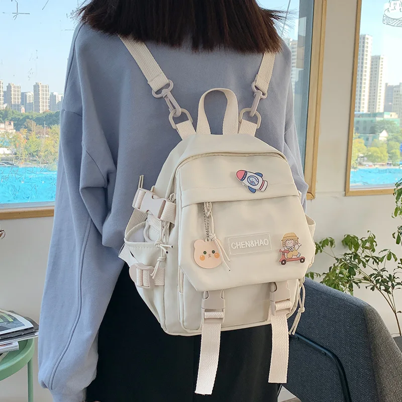 Small women's backpack girls school bag waterproof nylon fashion Japanese casual young girl's bag Female mini women fashion backpack waterproof nylon large capacity school bag teenager girls cute double shoulder bags casual travel bag