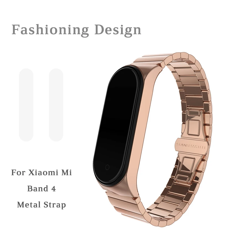 Подходит для Xiaomi Mi Band 4 металлический ремешок свет из нержавеющей стали и компактный не повреждает руки