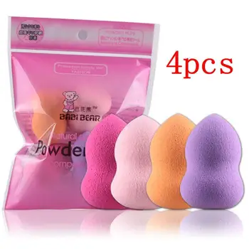 

4 Pcs/lot Profesional Cosmetic Foundation Puff Super Soft Sponge Puff Gourd Shape Puff TSLM1