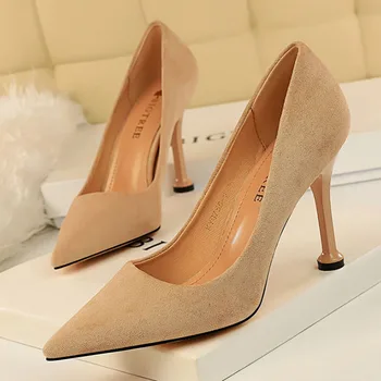 

2020 High Heels Women Pumps Pointed Toe Work Pump Stiletto Woman Shoes Wedding Shoes Office Career Elegant Pumps