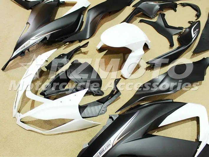 ABS Полный комплект обтекателя подходит для Kawasaki ZX6R 2013 Обтекатели ZX-6R ниндзя 636 599 хорошее белого и черного цвета