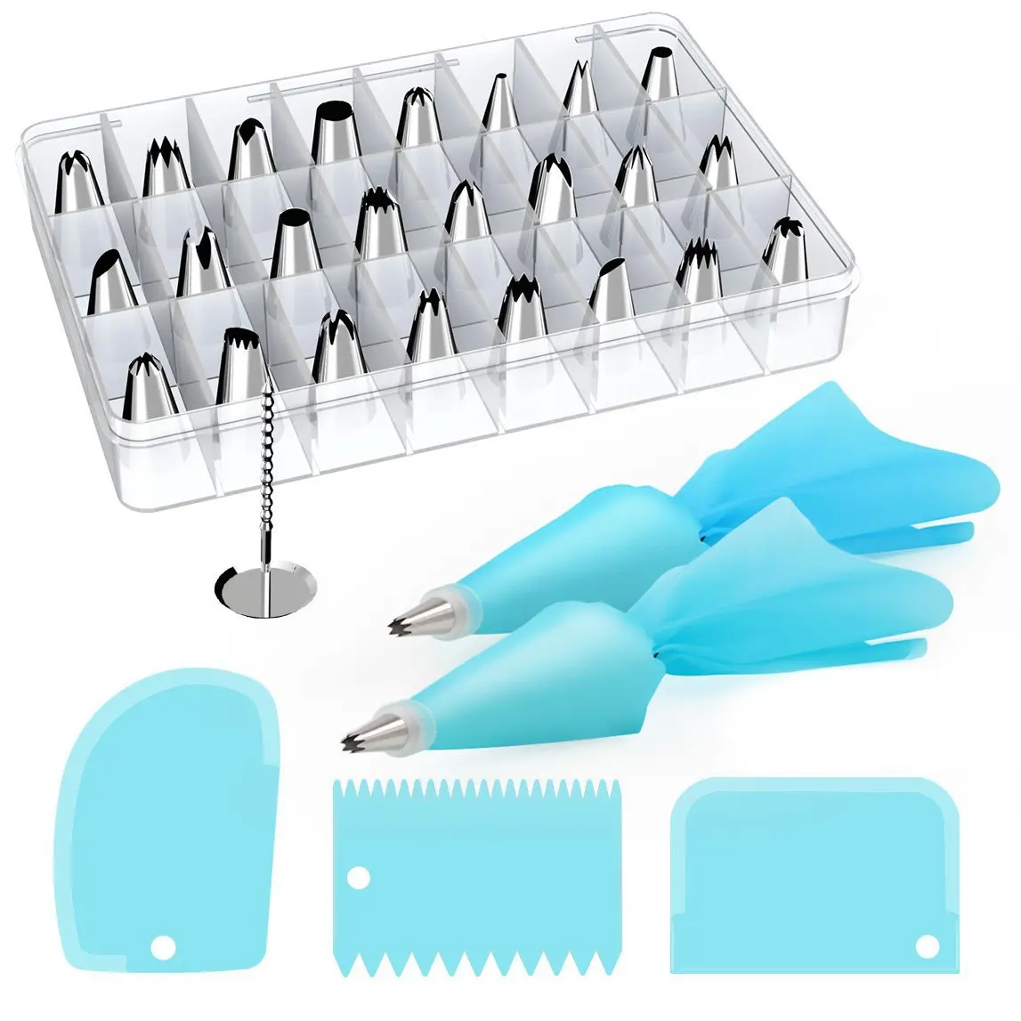 

Baking Bakery Tools Set for Cakes Kitchen Cake Decorating Pastry Bag Icing Piping Nozzle Bakeware Accessories Christmas