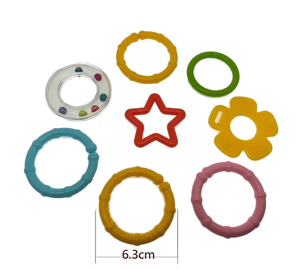 8 шт. детское кольцо для прорезывания зубов разноцветный Прорезыватель детей