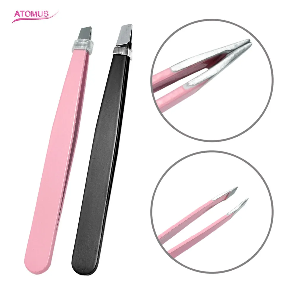 

Twizers Pincas Sobrancelha Eyebrow Tweezers Pinzetta Sopracciglia Plucking Pink Stainless Steel Wenkbrauw Pincet Professionale