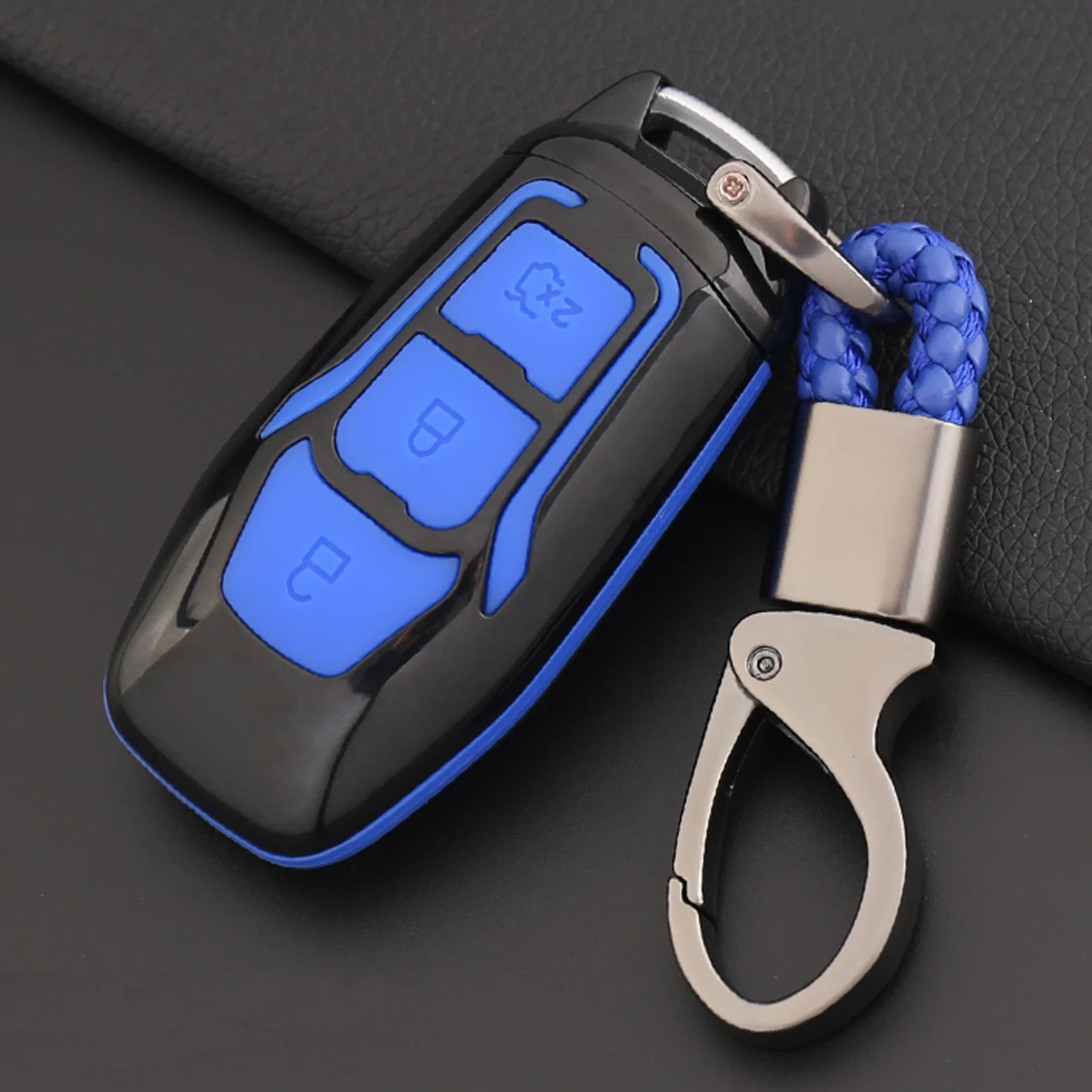 10x custodia protettiva per auto in fibra di carbonio Silicone custodia protettiva per auto per portachiavi Ford Edge Mondeo Mustang 12 10x custodia protettiva per auto in fibra di carbonio Silicone custodia protettiva per auto per portachiavi Ford Edge Mondeo Mustang - H9f43b98c64054b84a67f253333ed37d5E