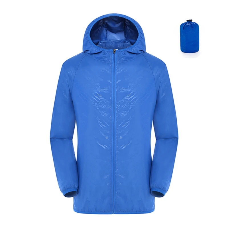 Loozykit женские куртки для бега с капюшоном быстросохнущие тонкие спортивные куртки повседневные утеплённая ветровка походные спортивные куртки одежда - Цвет: Sapphire Blue 21