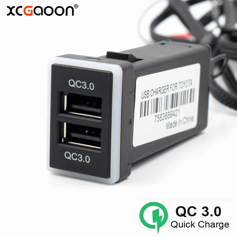 XCGaoon специальный QC3.0 быстрое зарядное устройство 2 USB интерфейс разъем адаптер для