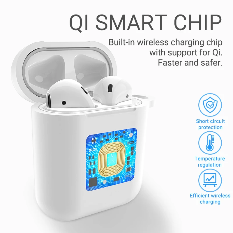 hoco CW22 силиконовый чехол для AirPods беспроводная зарядка защитный от царапин и