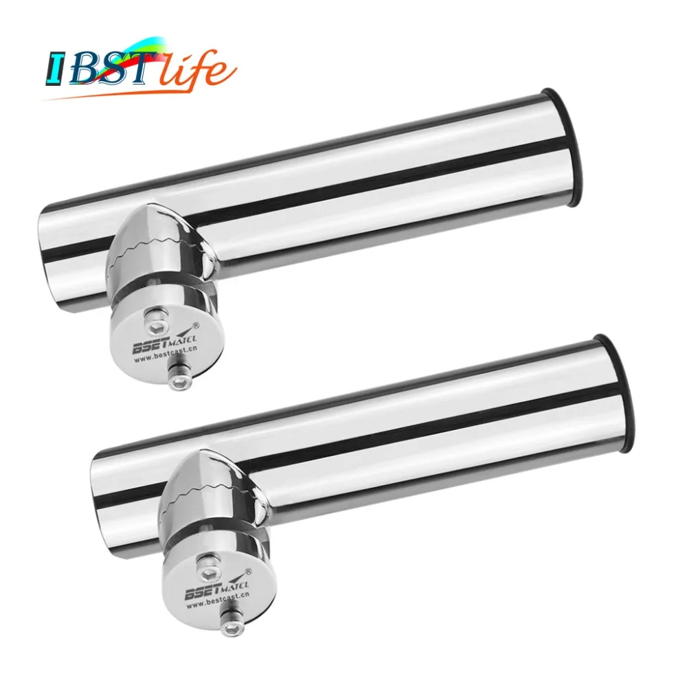 

2X Rail Mount SS316 fishing rod Rack holder pole bracket support Tool with clamp on rail 19 to 32mm boat marine hardware