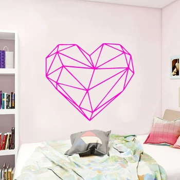 

Nordic Style Geometric Heart Wall Stickers Removable PVC Wall Sticker Decor Wallpapers For Home Bedroom Wall Decoration Sticker
