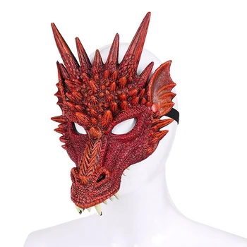 

Fierce Dragon Mask Dinosaur Skull Mask All Face Head Mask Halloween Festival Party Cosplay Costume Mardi Gras Party