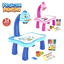 Projecteur Led pour enfants, Table de dessin artistique, tableau de peinture, bureau pour enfants, apprentissage éducatif, jouets de peinture, cadeaux
