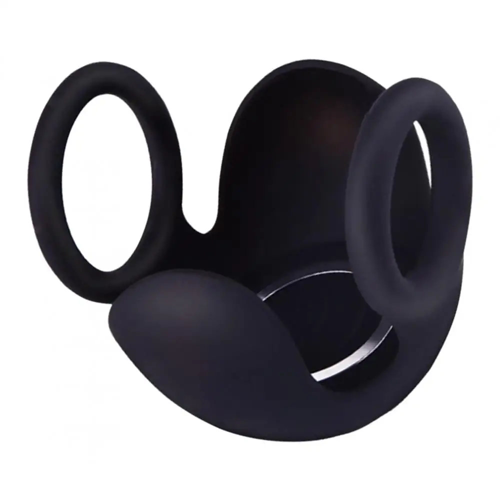 Silicone Testicle Scrotum Restraint Massager Vibrator Delay Ejaculation Lasting Penes Ring Sleeve Lock Condom Chastity Device 
