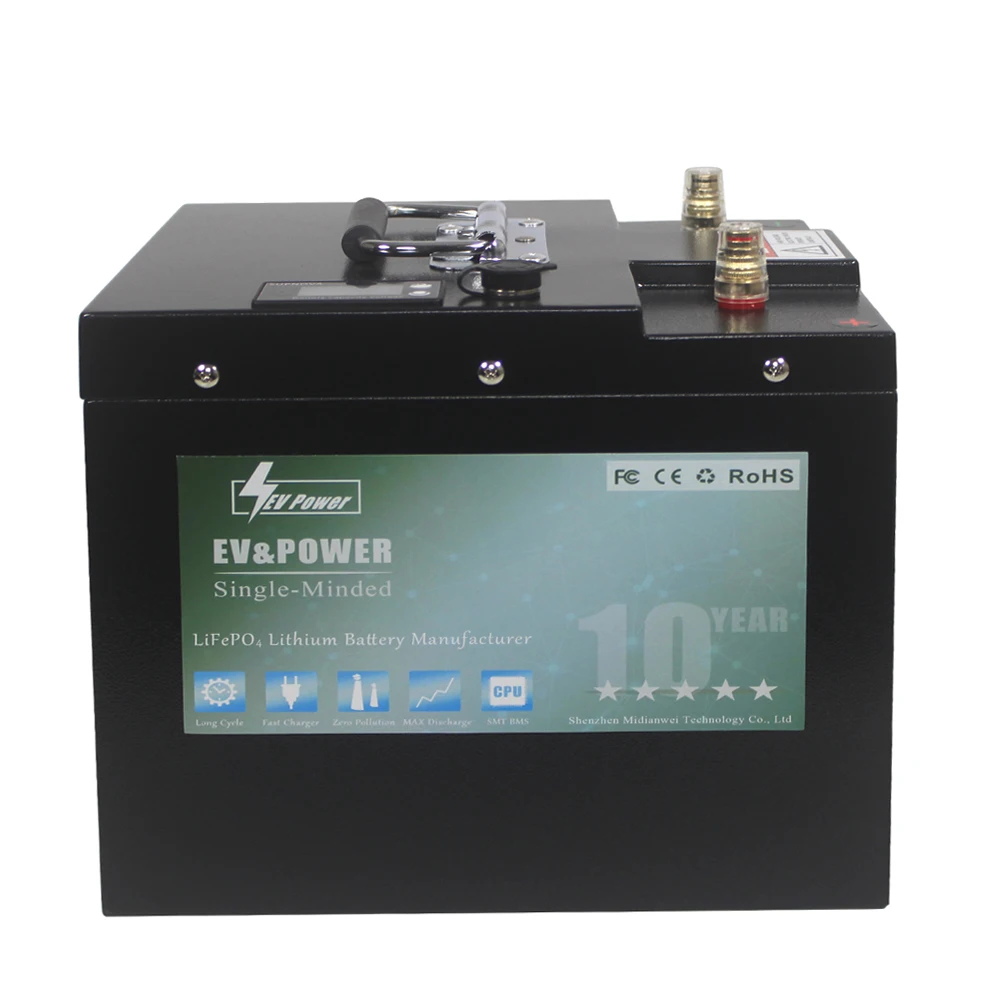 12V 24V 100AH 200AH 300AH LiFePo4 battery pack built-in BMS with charger lithium iron phosphate RV solar storage energy battery lithium battery pack