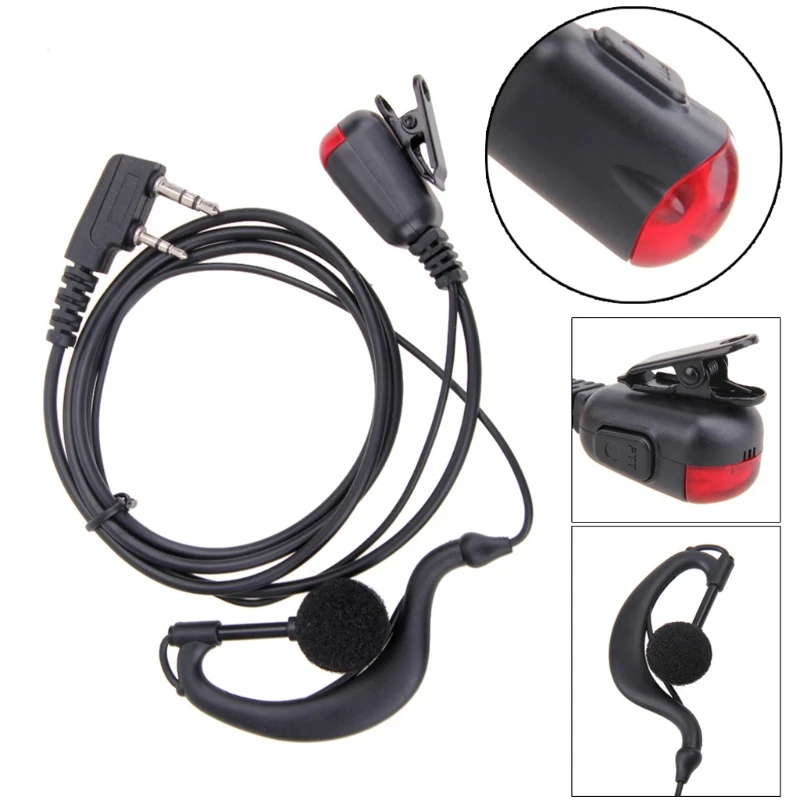 2 контактный микрофон для наушников с гарнитурой PTT Kenwood Baofeng UV5r 888s радио|Наушники