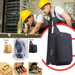 Nouveaux sacs à outils pour électricien, sac à bandoulière, Kits d'outils, sac multi sacs pour hommes, sac à bandoulière pour outils, organisateur d'outils en toile multifonction 
