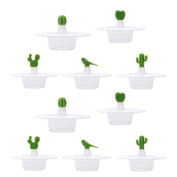 

10PCS Kitchen Sink Strainer Sanitary Sewer Filter Anti-blocking Floor Drain Cover for Home Use