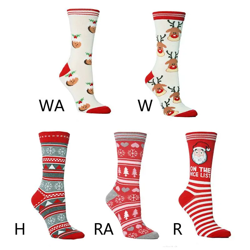women hot Christmas socks printing pattern men and women socks personality in sockings Halloween socks