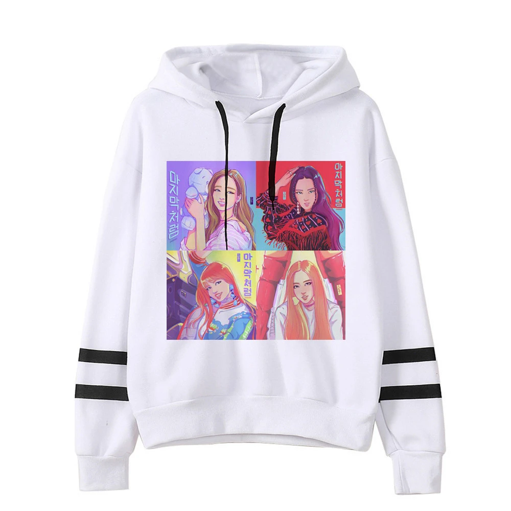Blackpink Kill This Love Harajuku Толстовка для женщин Ullzang Jennie Rose Lisa Jisoo толстовка с героями мультфильмов осенне-зимняя теплая Женская толстовка с капюшоном - Цвет: 5